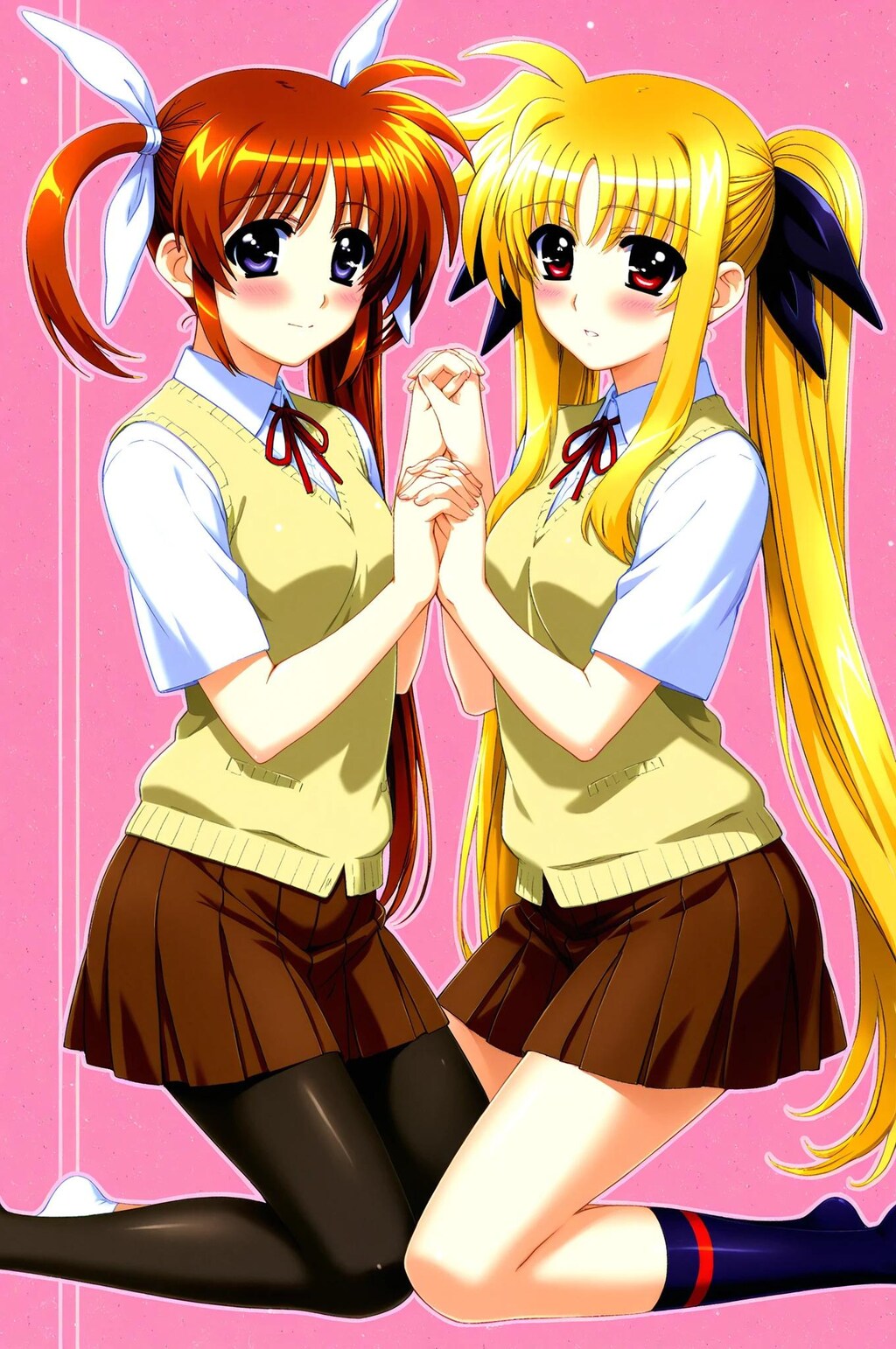 なのはとフェイト　制服