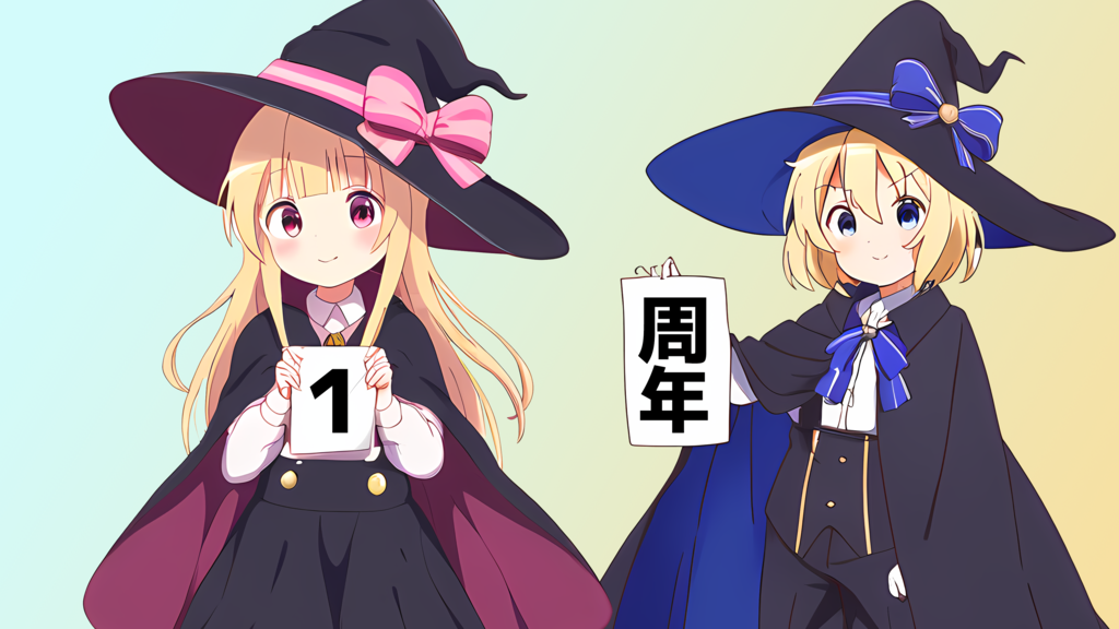 活動１周年　魔術師兄妹のイラスト