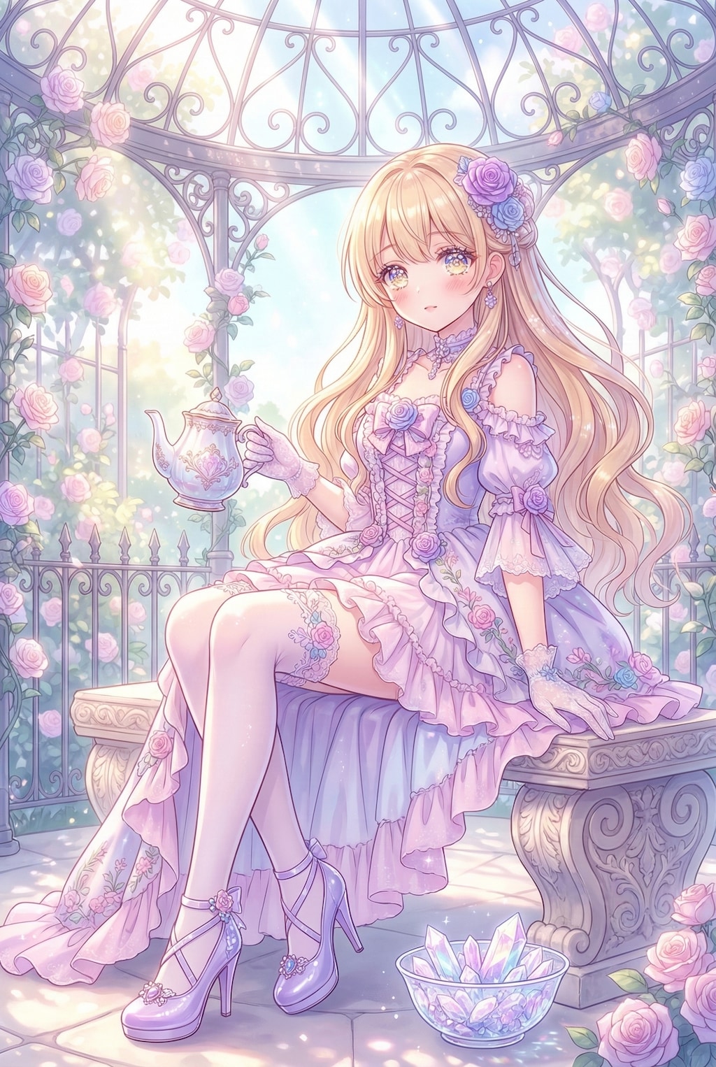 薔薇園の夢幻彩光