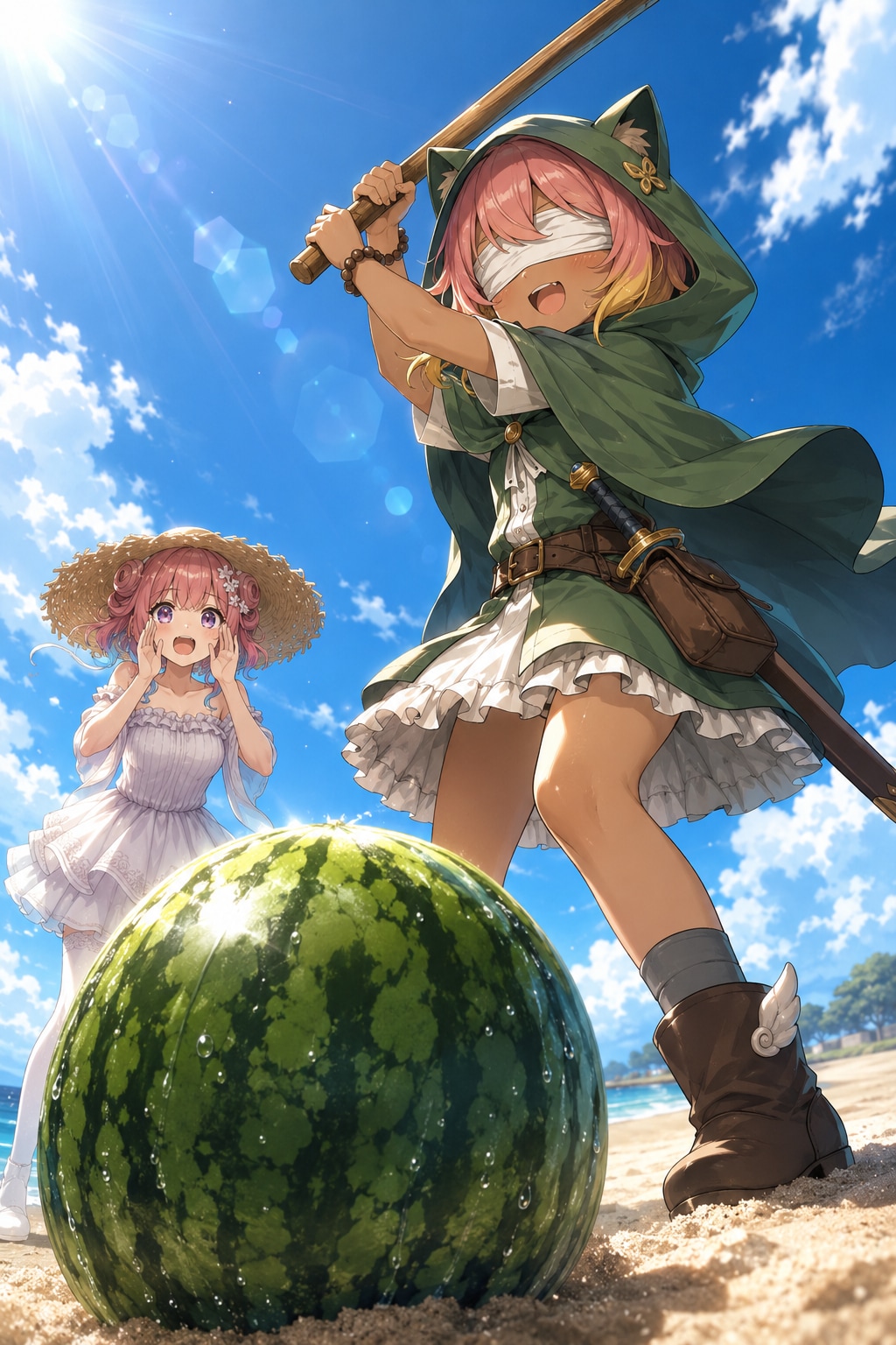 スイカ割り | の人気AIイラスト・グラビア