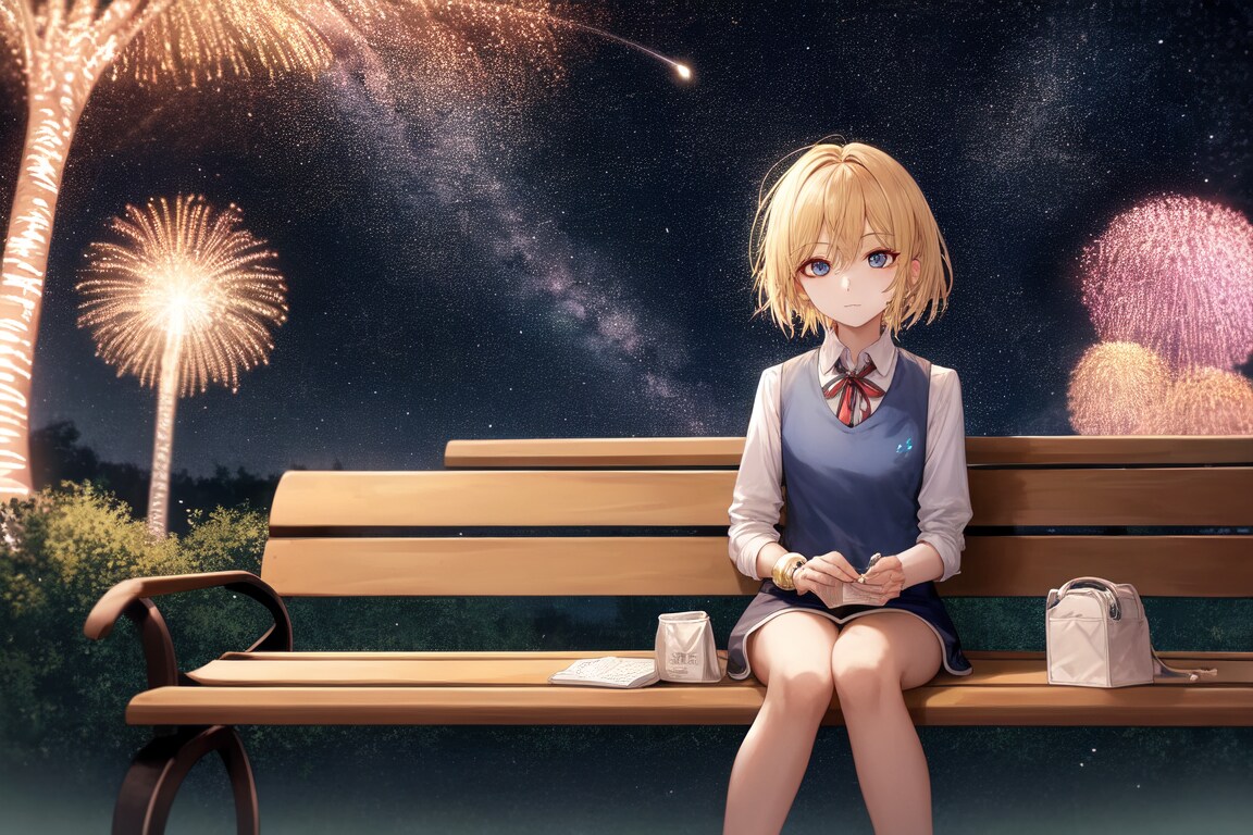夜空に浮かぶ遺影