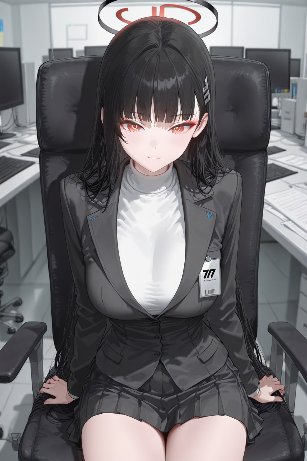 20251106黒いブレザーと白いタートルネックの女性 | の人気AIイラスト・グラビア