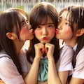 人間ピラミッドキス顔 3枚目