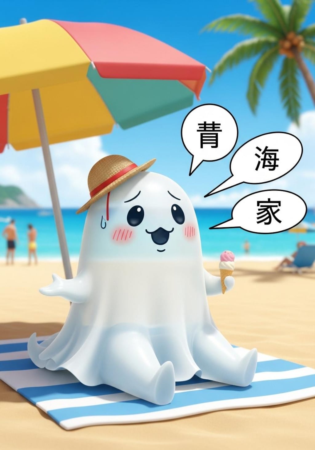 きょうは可愛いお化けに喋ってもらった