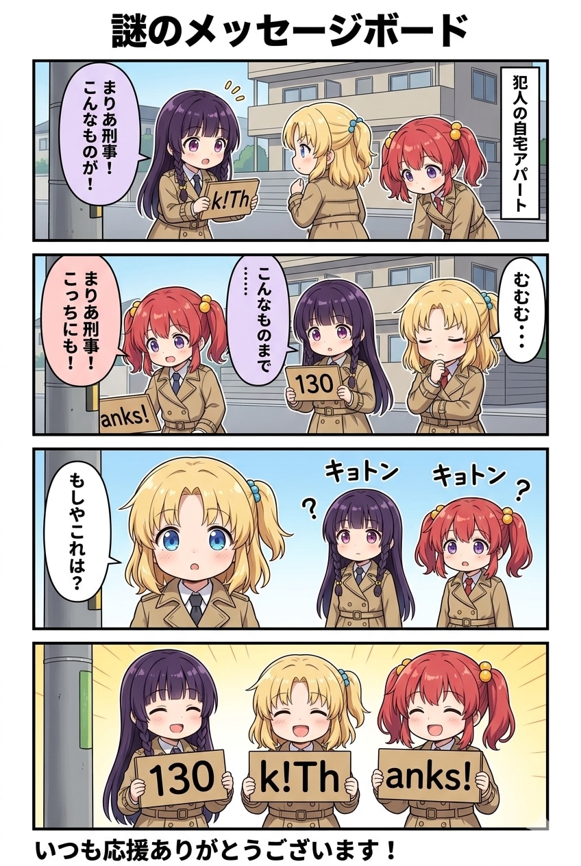 【応援記念🎉】4コマ漫画「謎のメッセージボード」