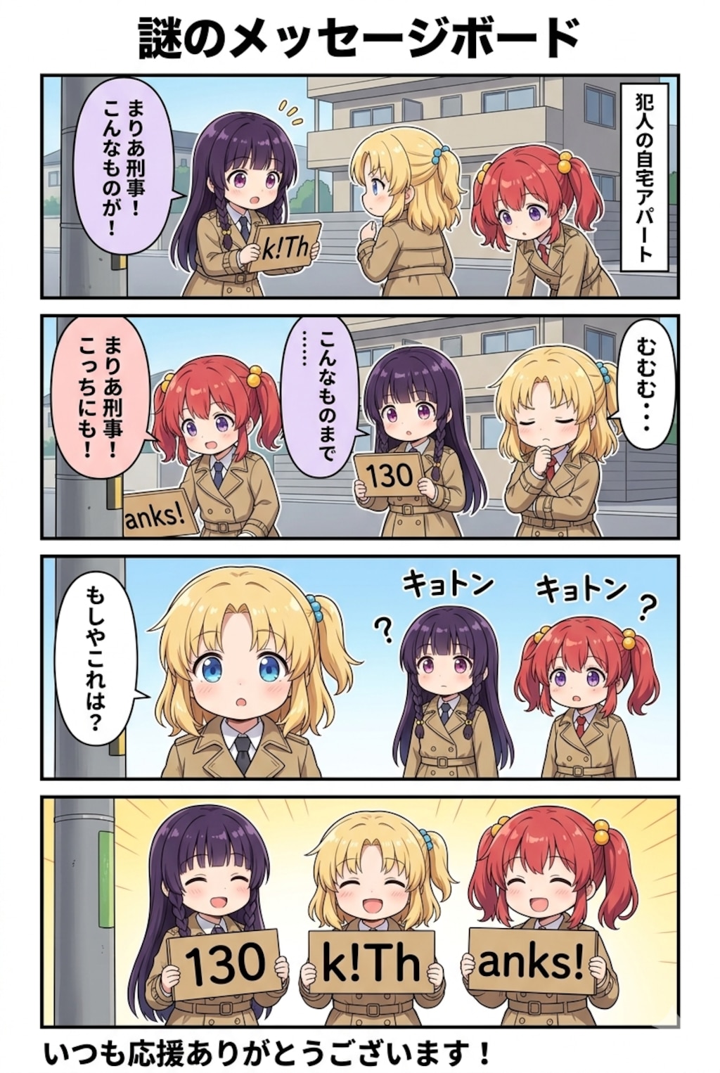 【応援記念🎉】4コマ漫画「謎のメッセージボード」