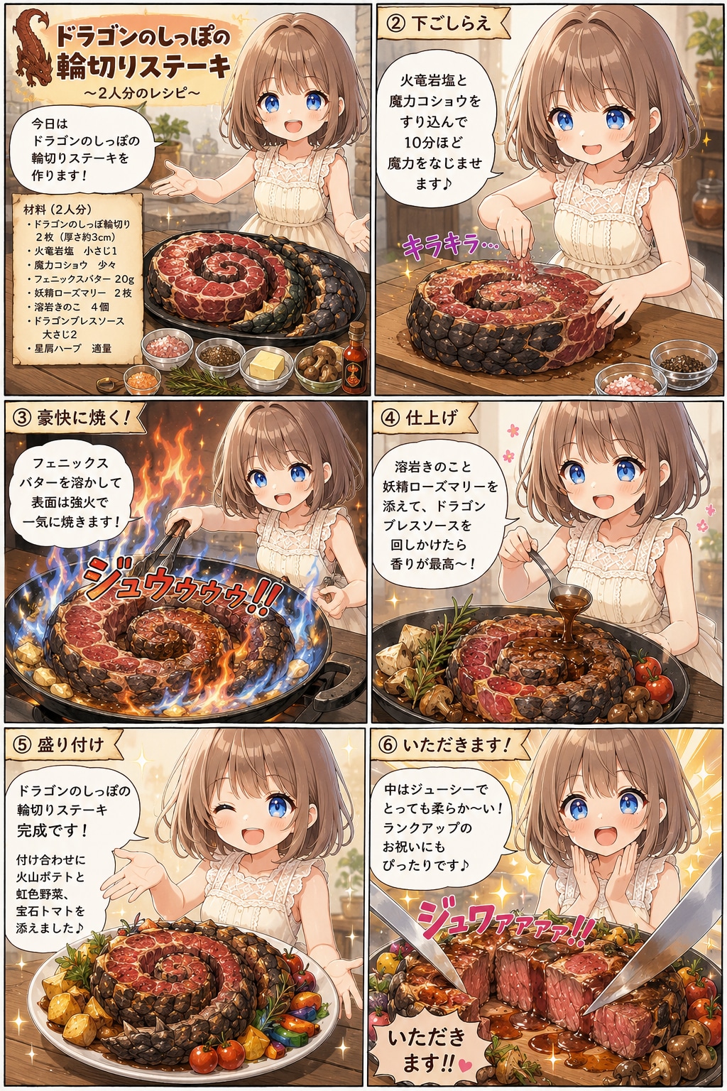 ドラゴンのしっぽの輪切りステーキ