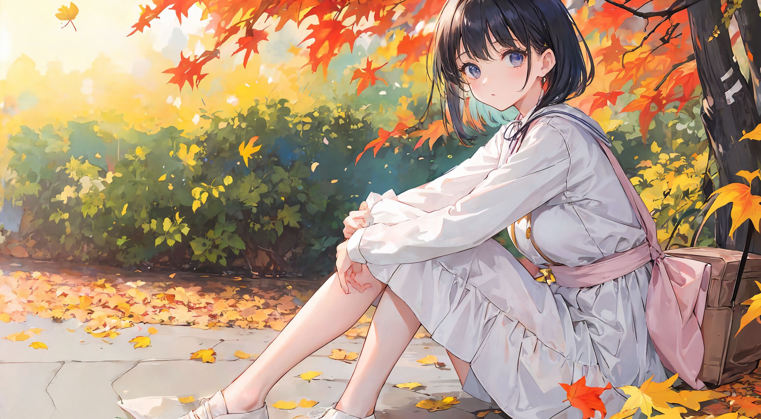 紅葉と少女 | の人気AIイラスト・グラビア