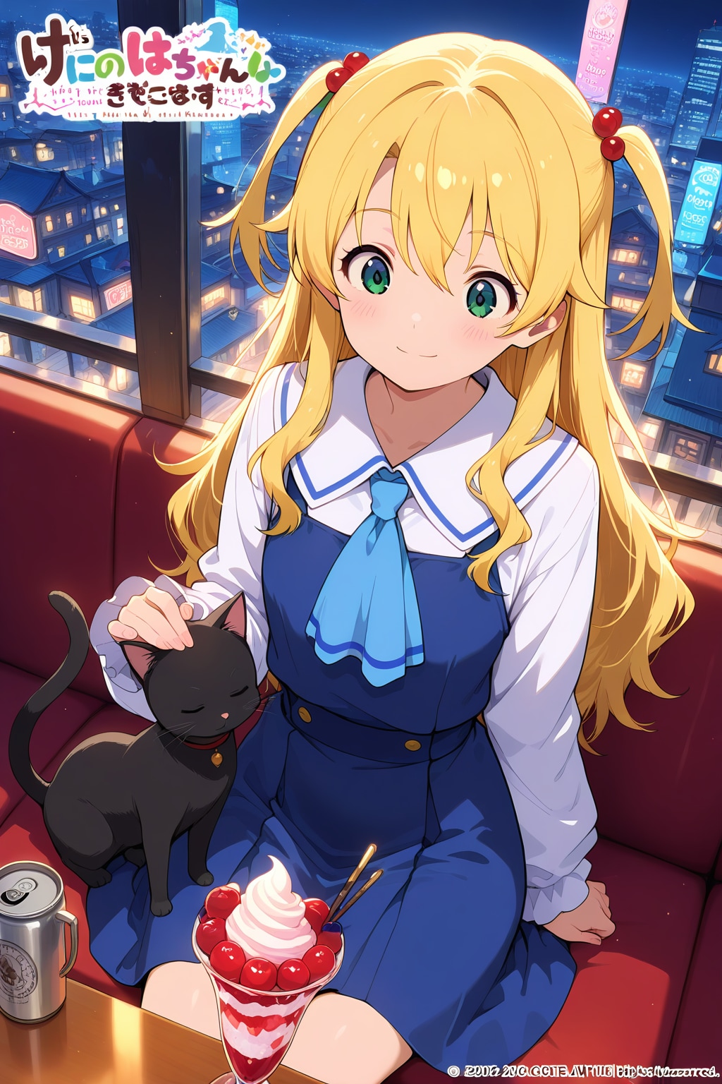 金髪の彼女とパフェ