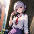 （２３８HQ）銀髪ちゃん制服 2枚目