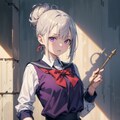 （２３８HQ）銀髪ちゃん制服 4枚目
