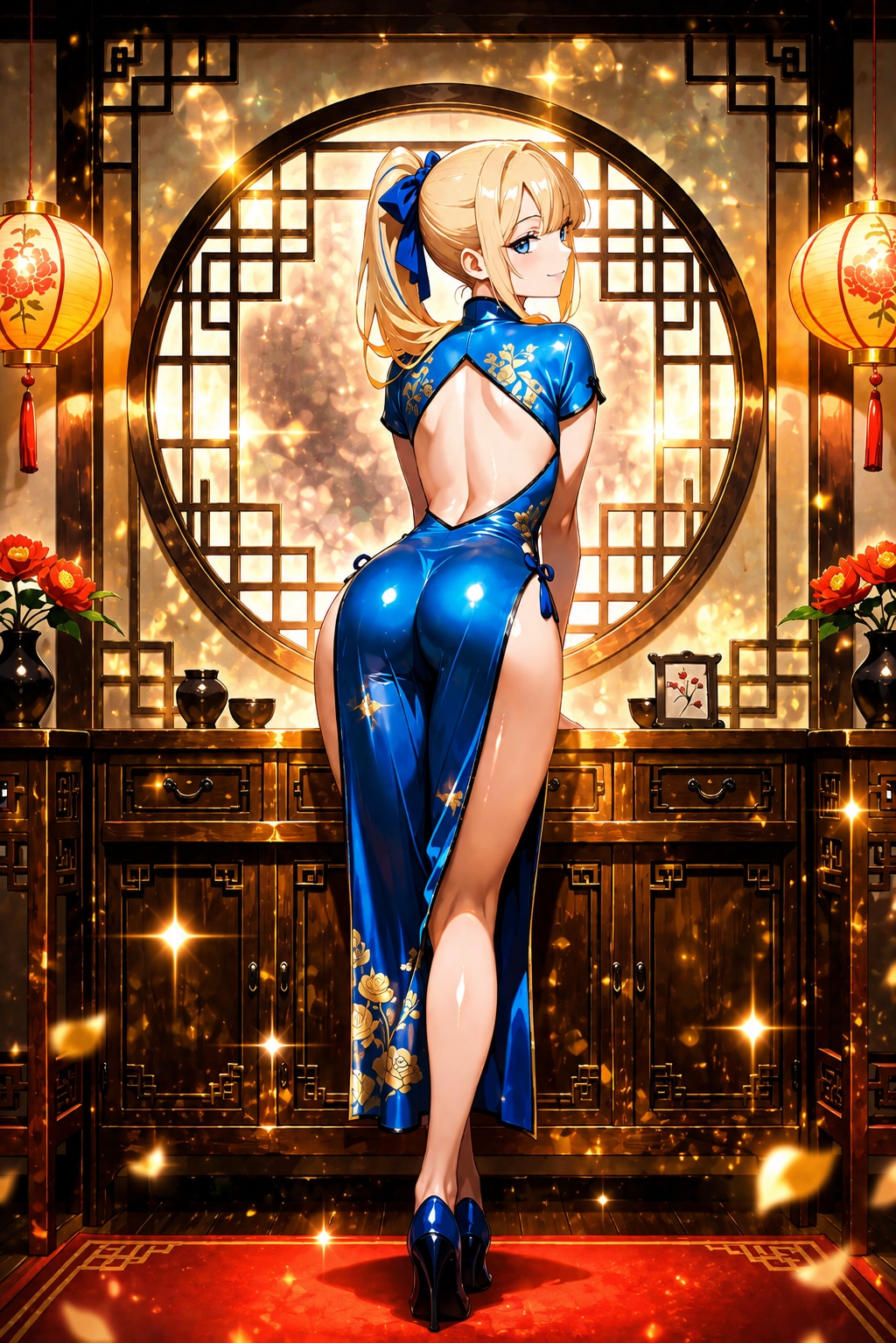 青い華