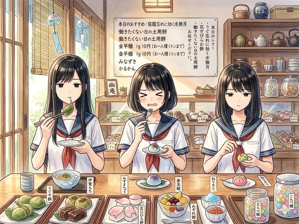 たくさんの甘味を完備