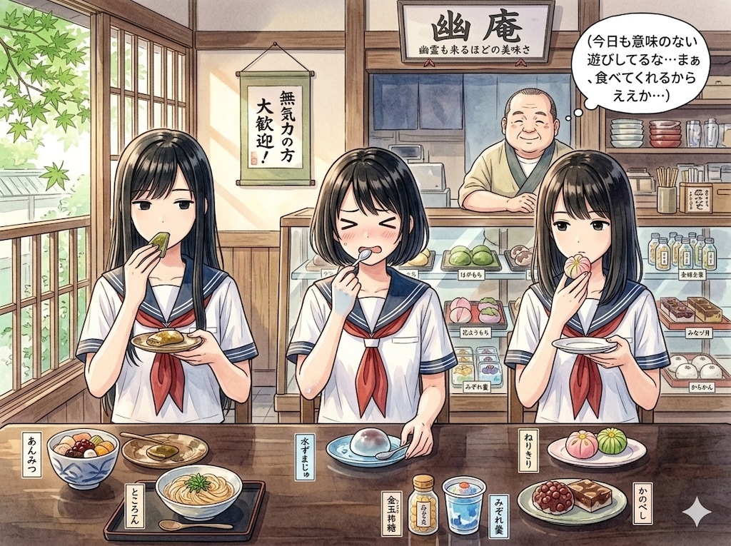 たくさんの甘味を完備