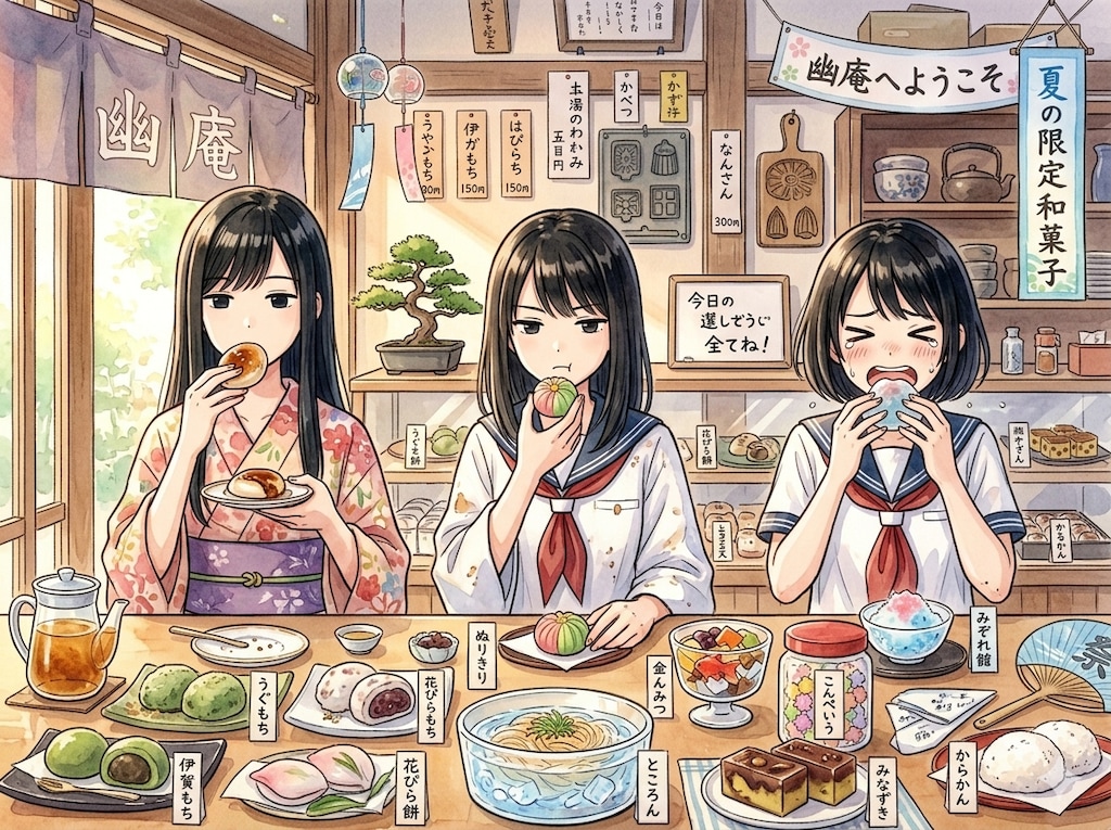 たくさんの甘味を完備