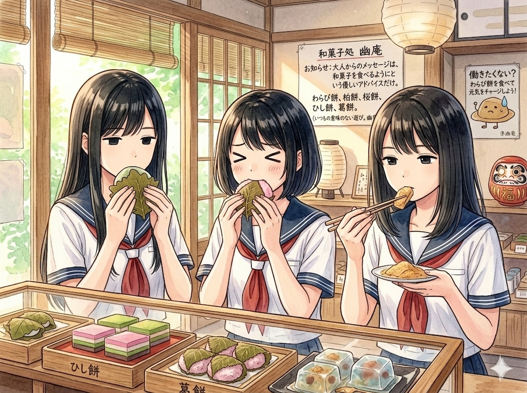 たくさんの甘味を完備