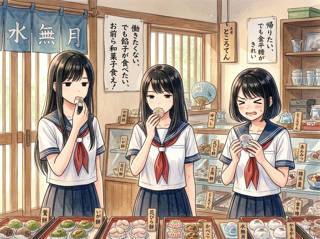 たくさんの甘味を完備