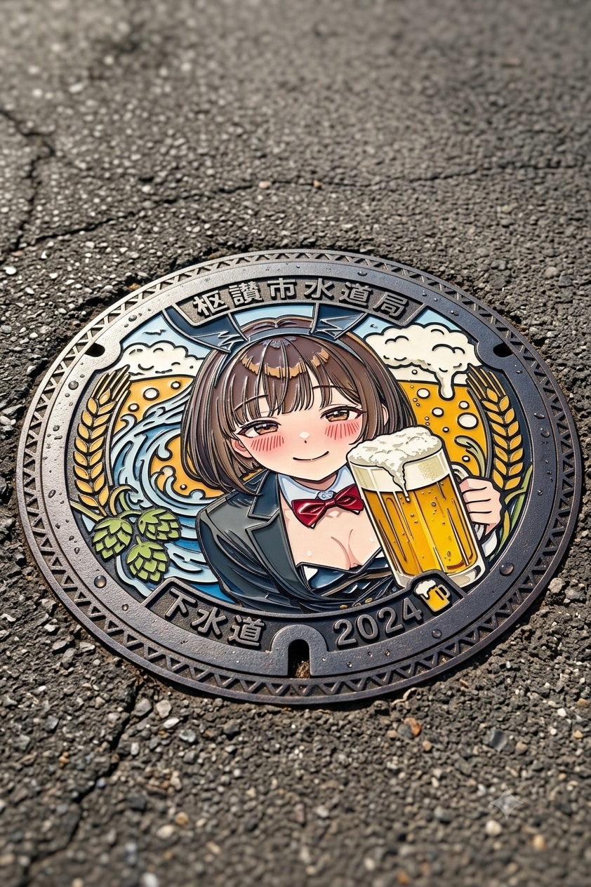 アキちゃんのマンホールの蓋