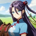 張尚香　馬上訓練　～アニメ風版 2枚目