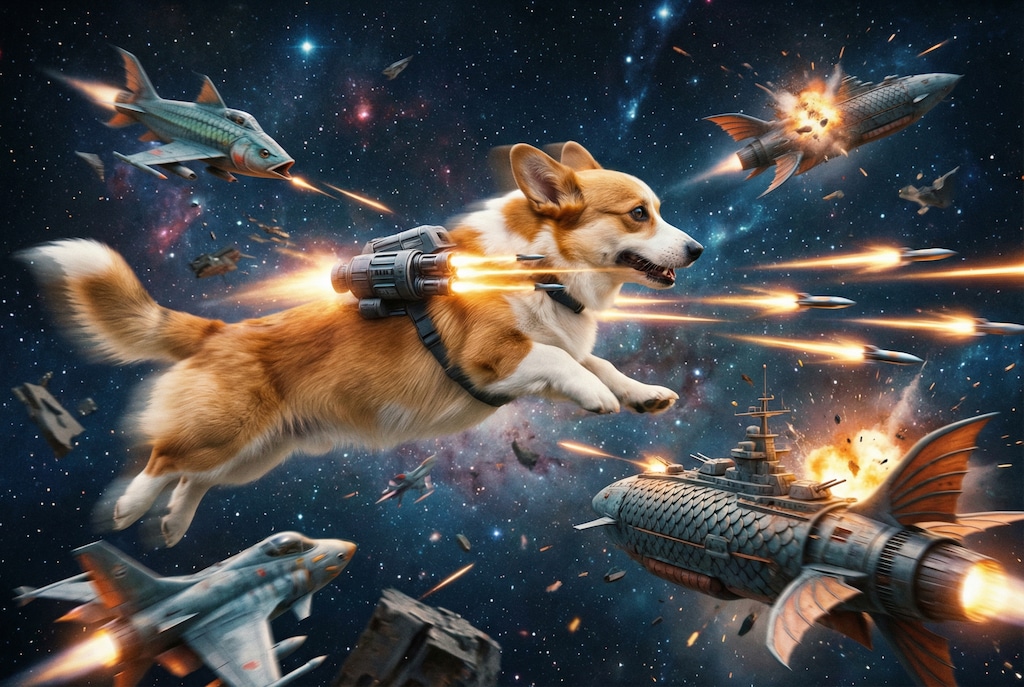 コーギーのシューティングゲーム