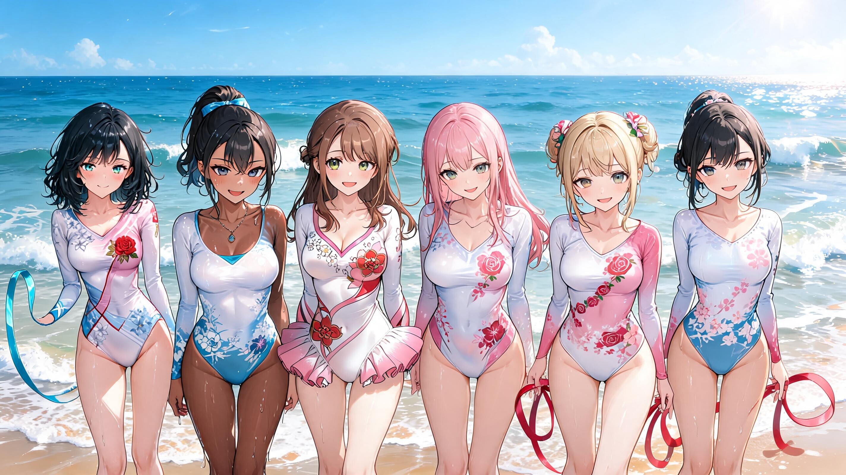 海とレオタード