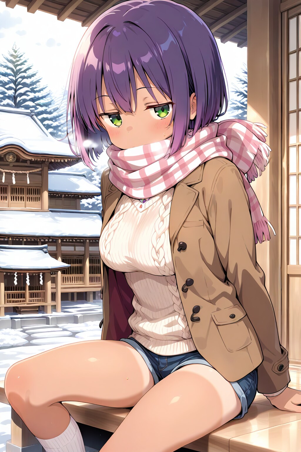 389 初詣の日焼けっ子