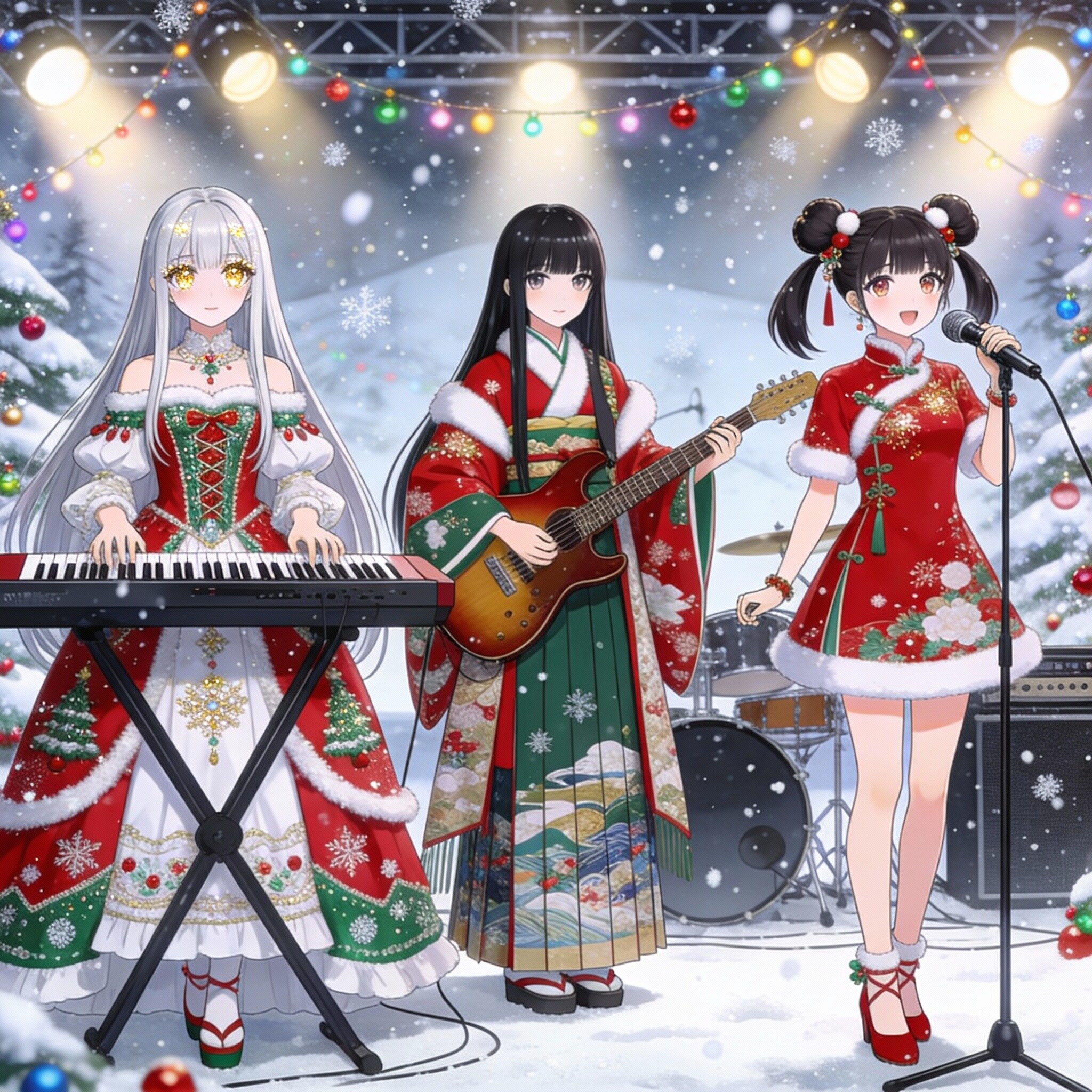 雪姫たちのクリスマスライブ | の人気AIイラスト・グラビア