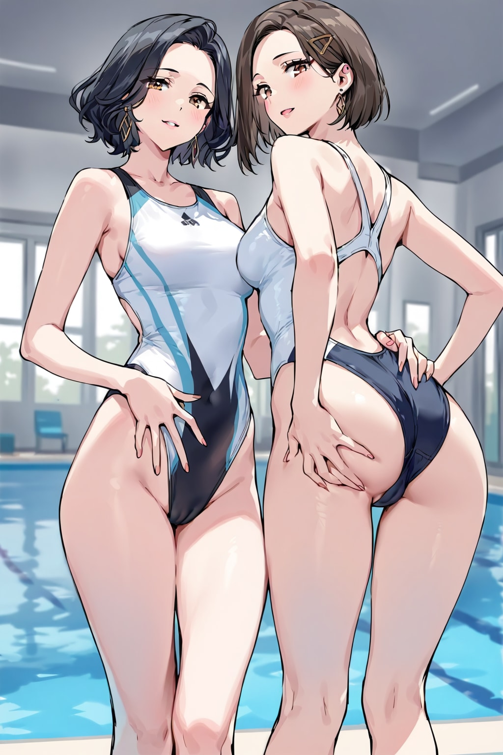 見返り競泳水着