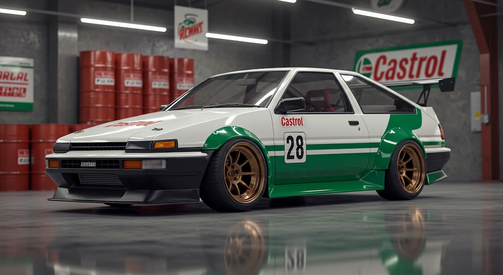 カストロールAE86レーシングカー