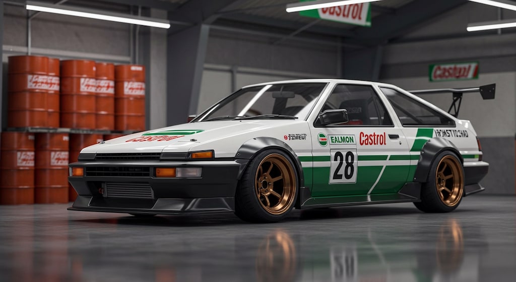 カストロールAE86レーシングカー