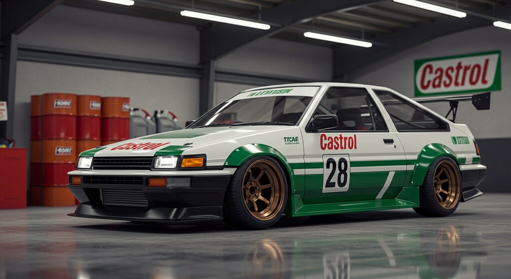 カストロールAE86レーシングカー