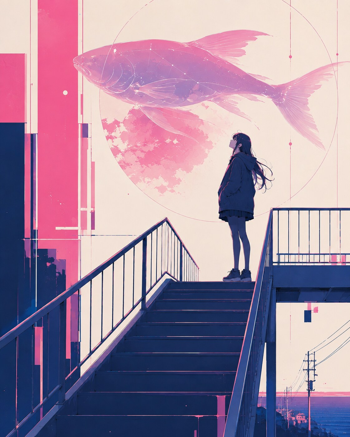 夜明けを泳ぐ | の人気AIイラスト・グラビア