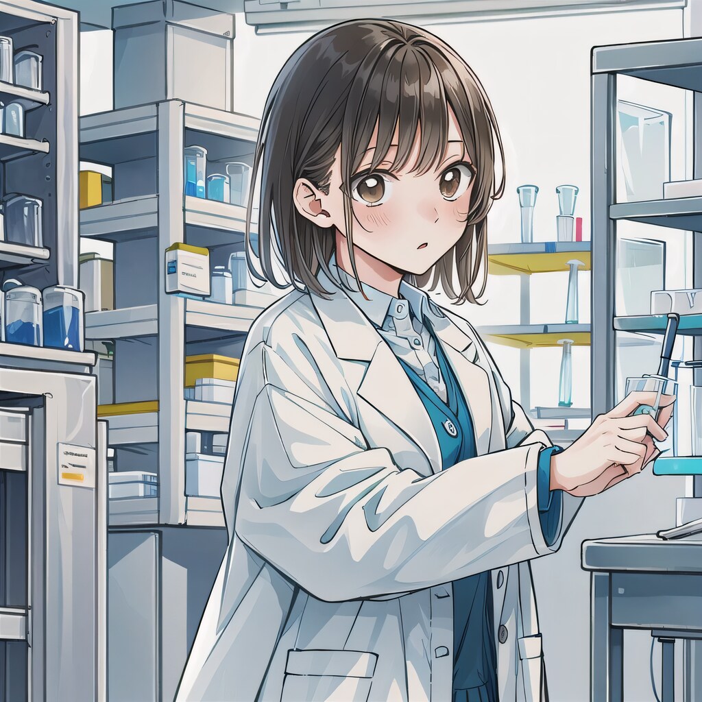 茶髪ボブで白衣の少女１０