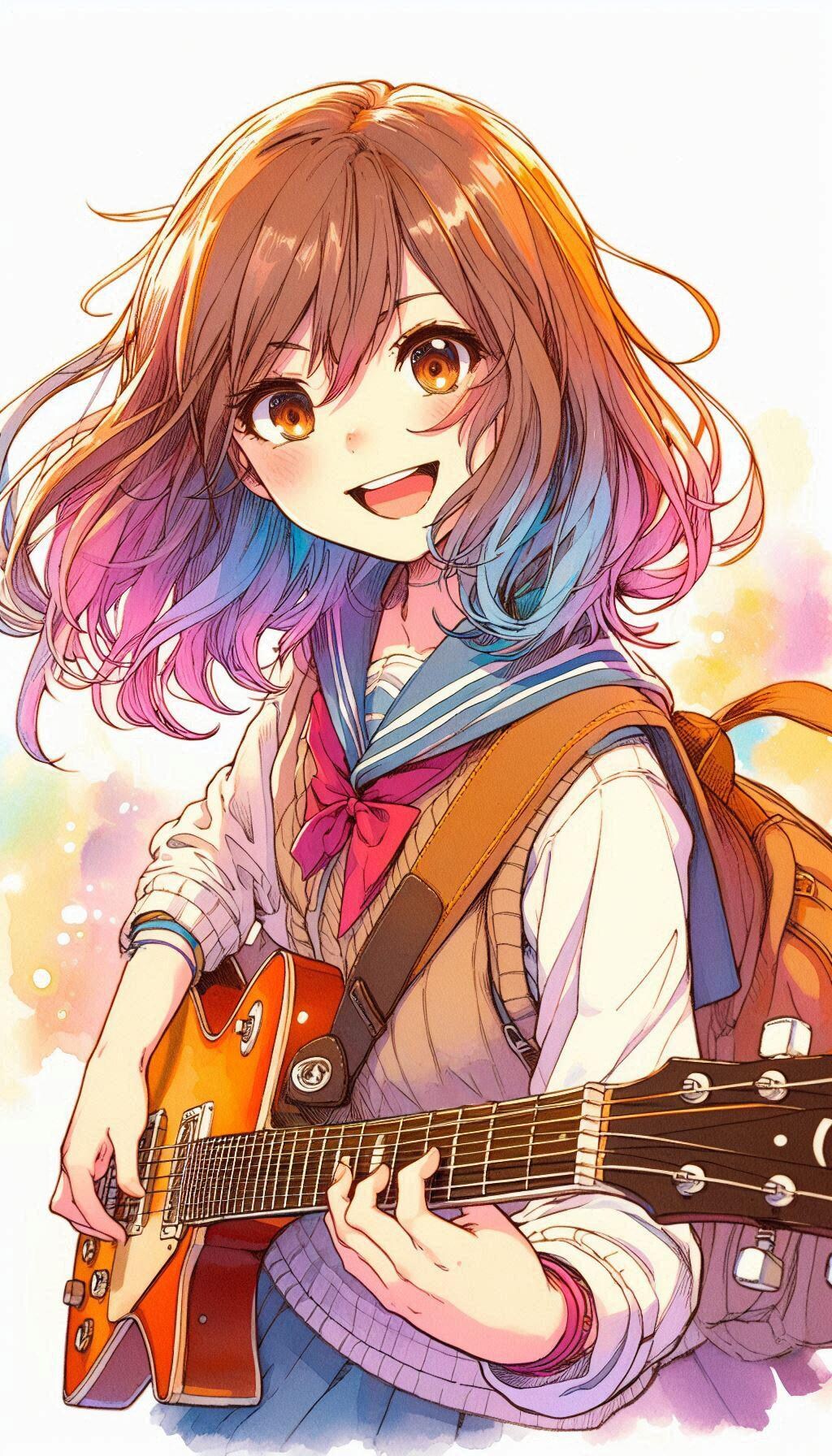 ギターを弾く少女18