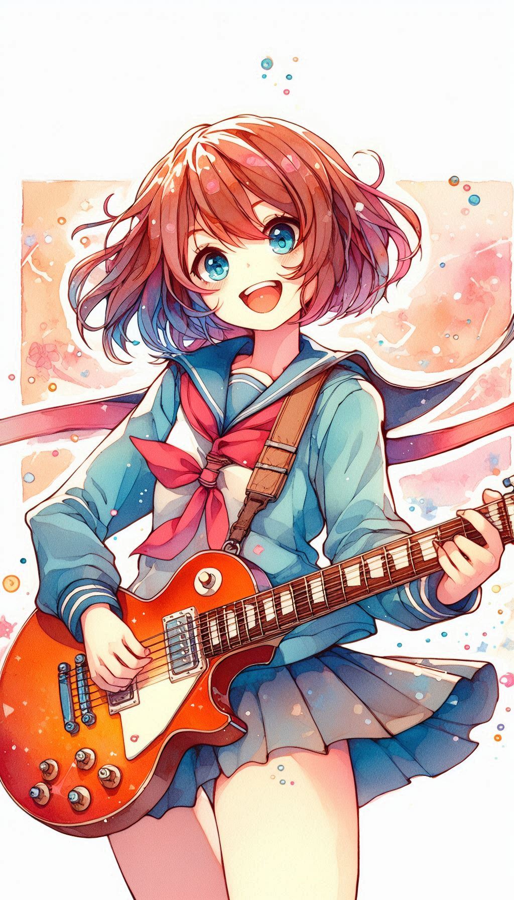 ギターを弾く少女18 | の人気AIイラスト・グラビア