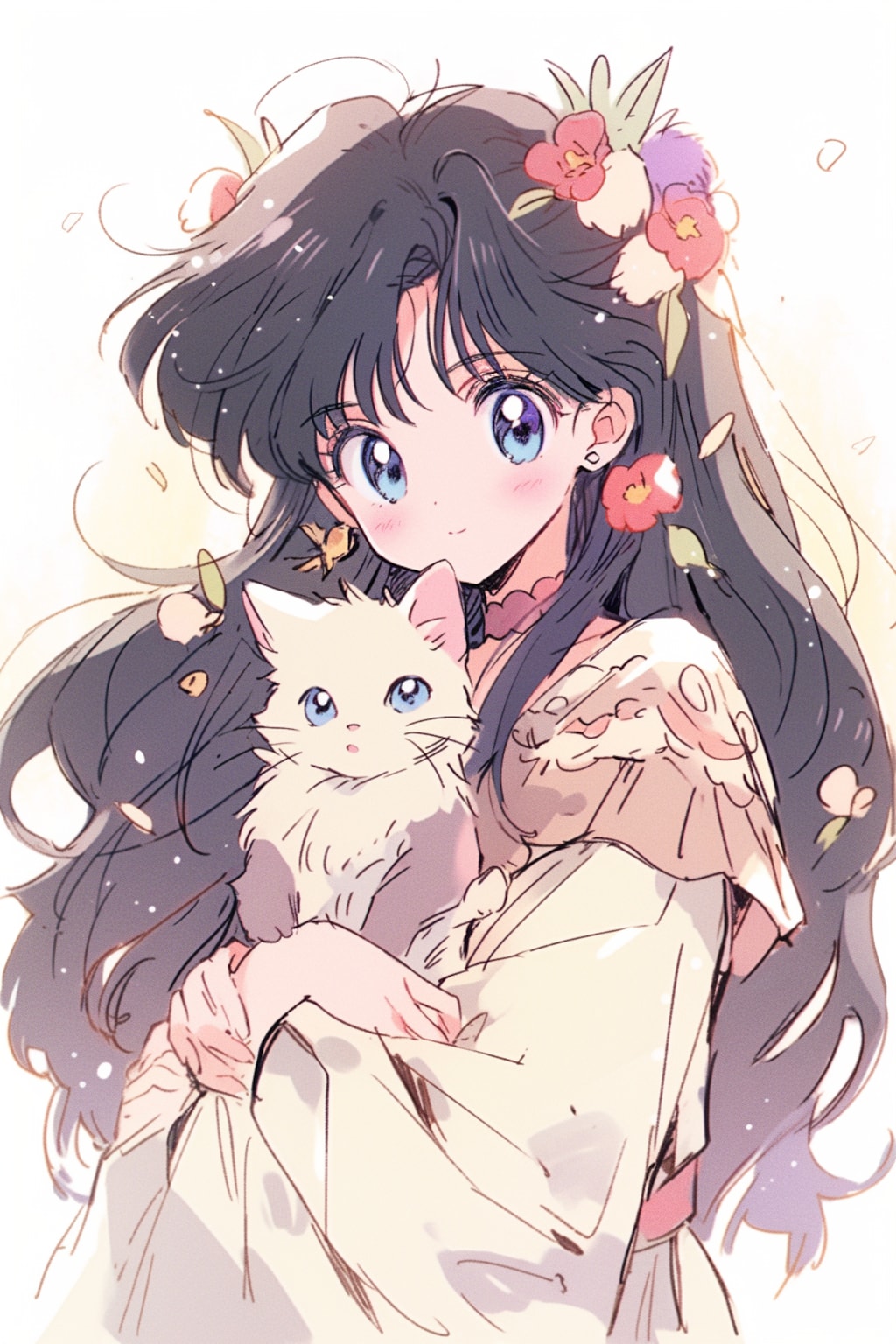 白猫とおめめパッチリ姉さん