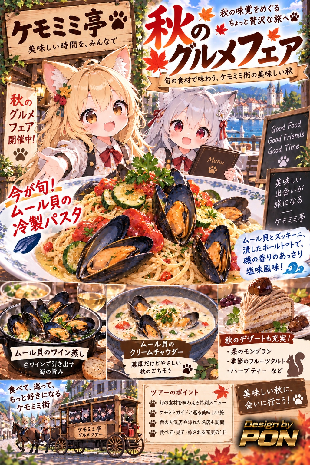秋のグルメフェア | の人気AIイラスト・グラビア