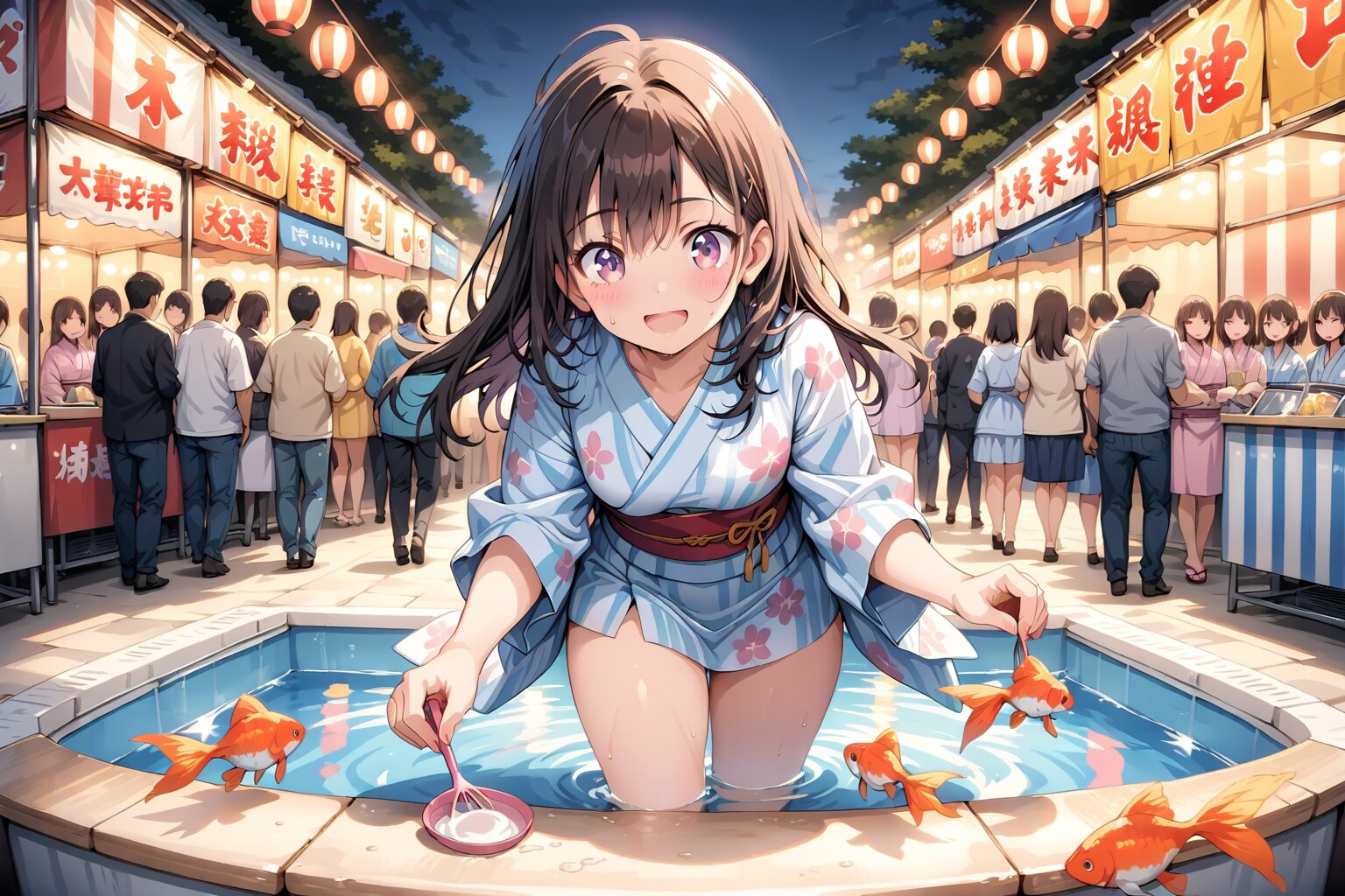 金魚すくい | の人気AIイラスト・グラビア