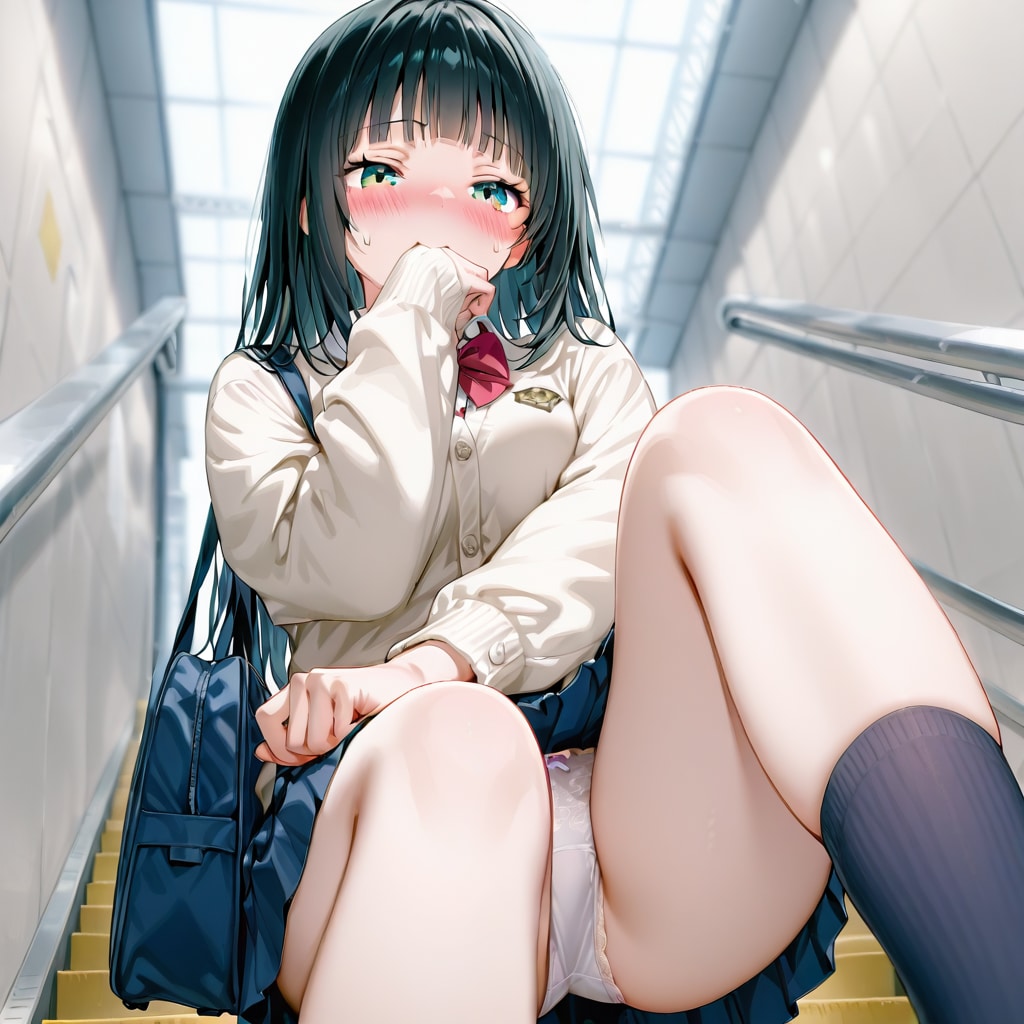 階段女子④