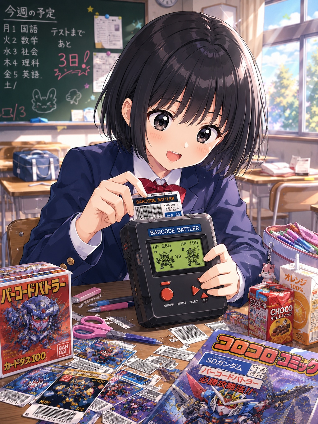 バーコードバトラーで遊ぶ女の子