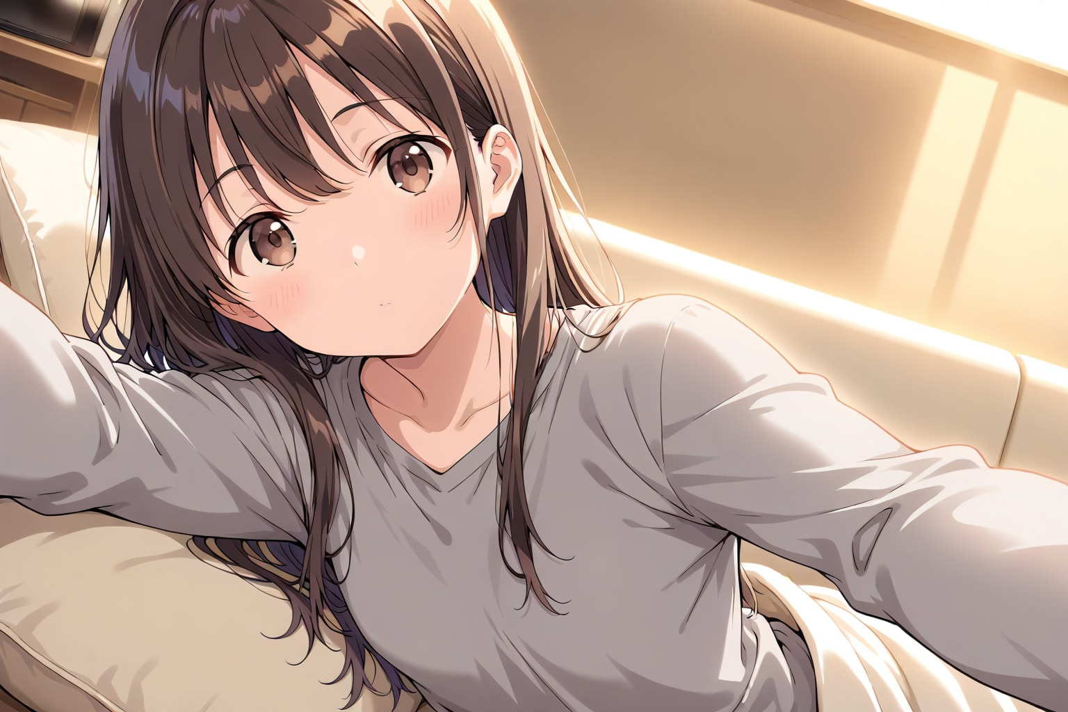 ソファで寛ぐ | の人気AIイラスト・グラビア