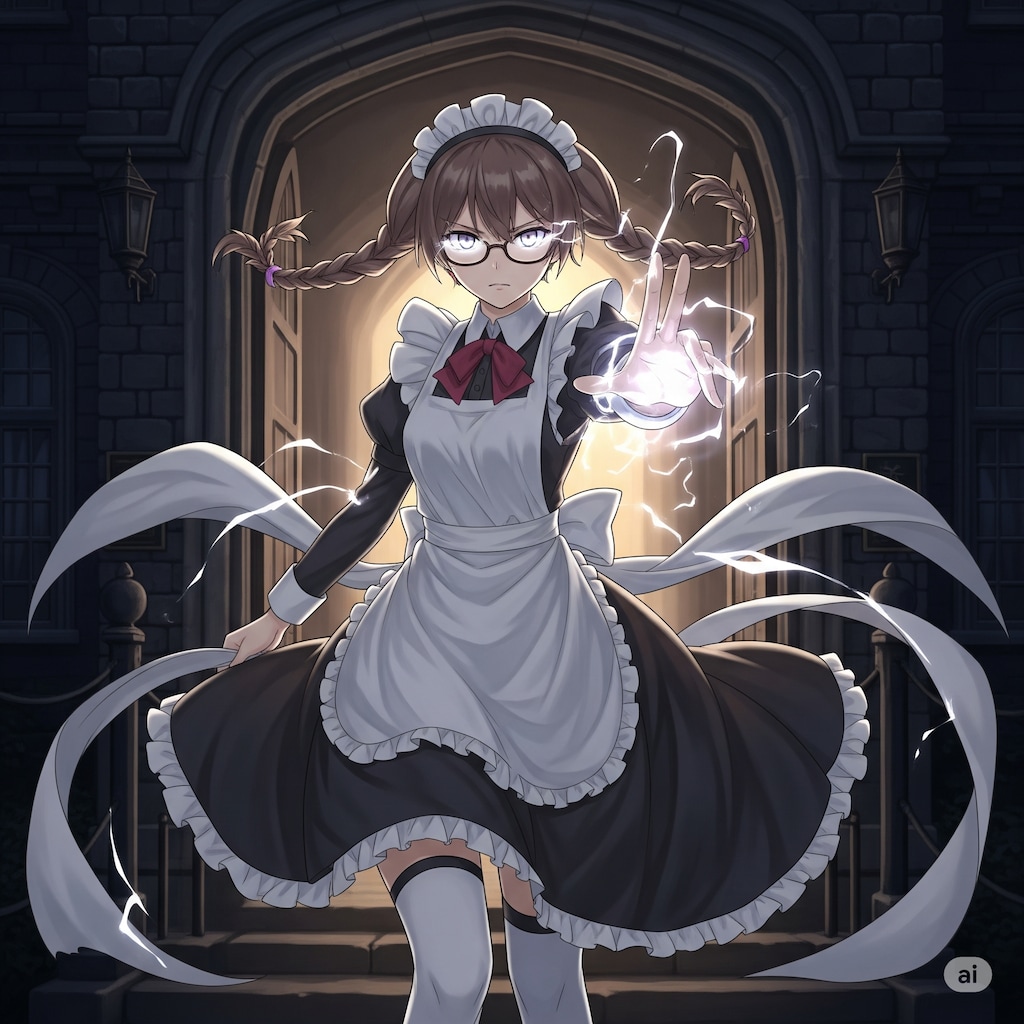 武闘派眼鏡三つ編みメイド