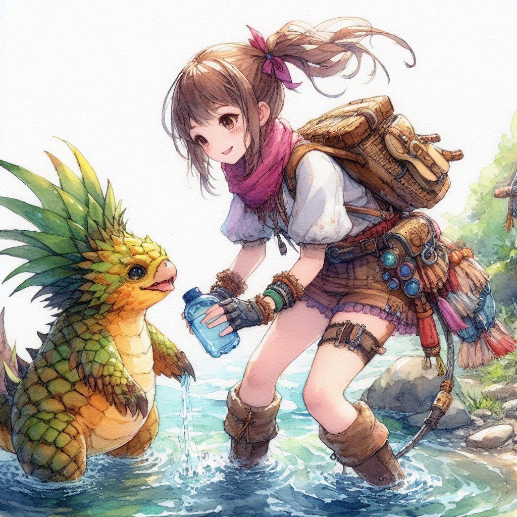 水辺で | の人気AIイラスト・グラビア