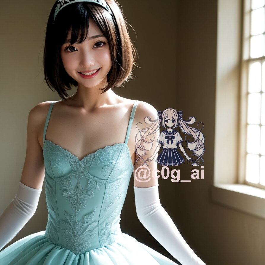 シンデレラのコスプレをしているコトちゃん