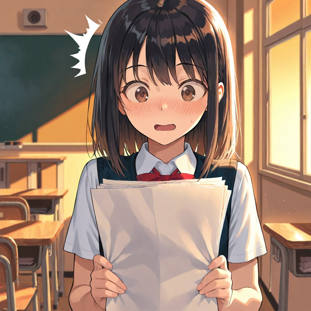 プリントを受け取って