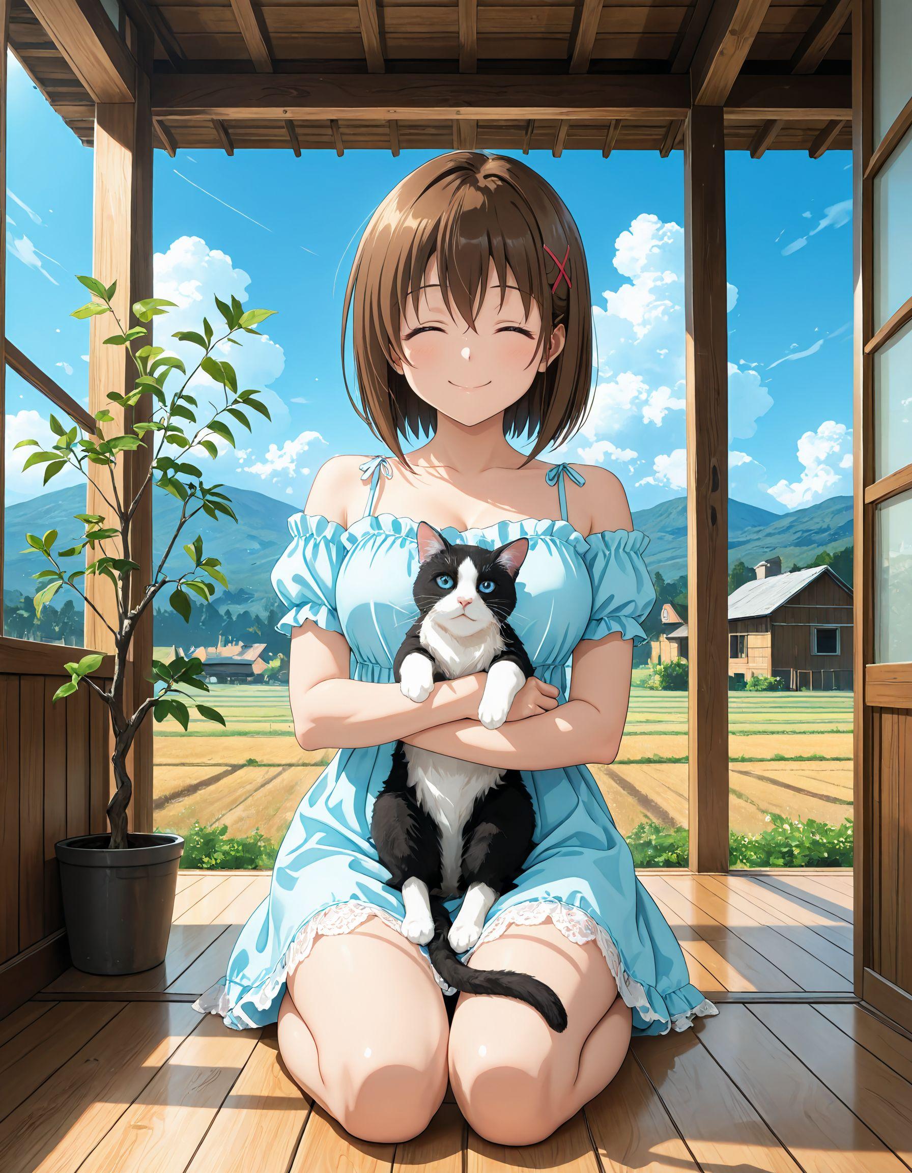 猫抱っこ(ヽ''ω`)✨ | の人気AIイラスト・グラビア