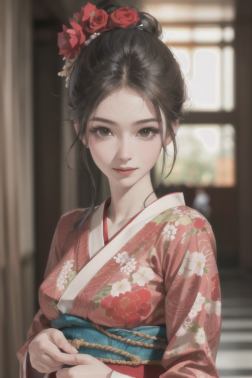 着物姿の女性〈２〉 | の人気AIイラスト・グラビア