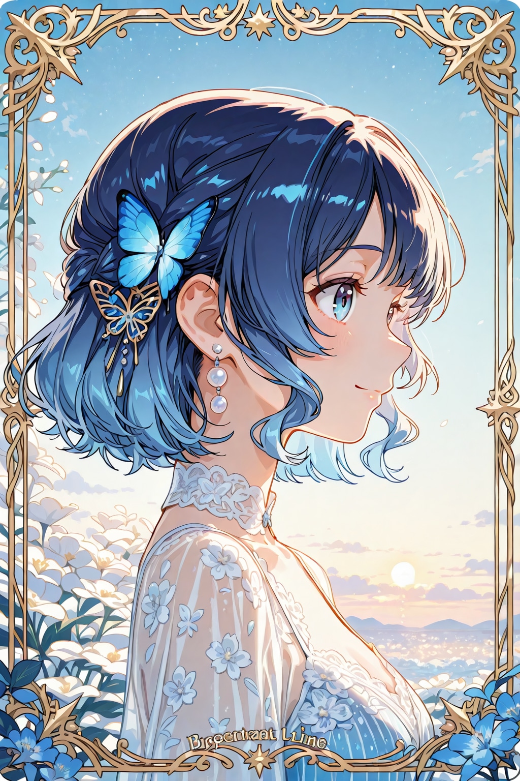 青い髪の少女