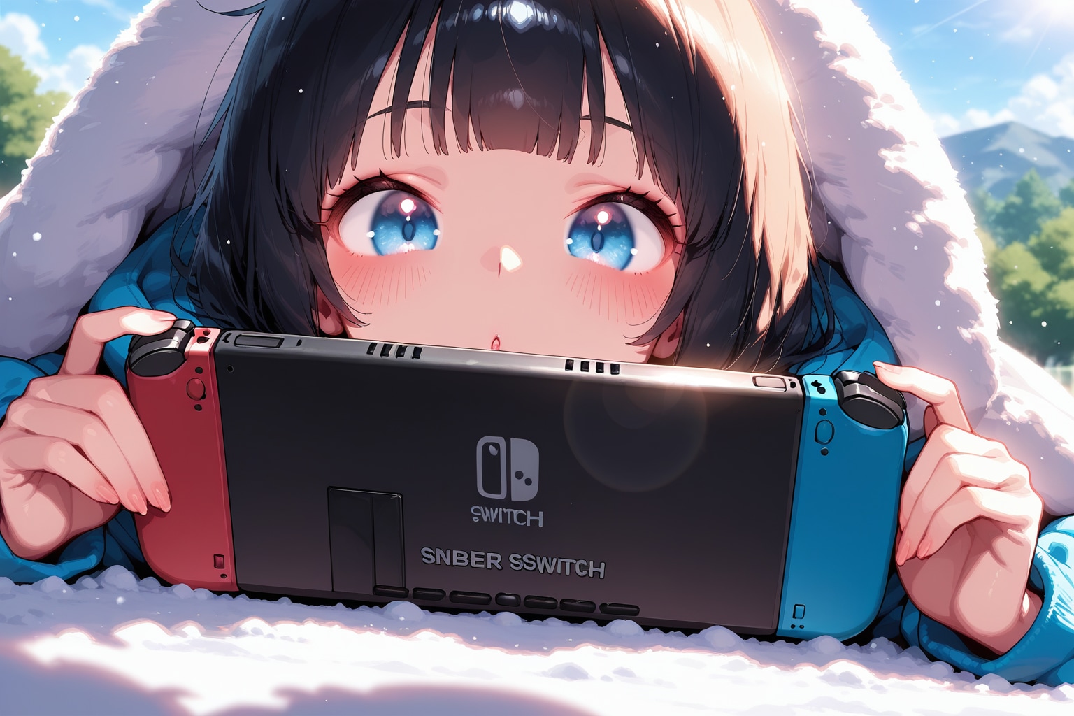 半年待ちのSwich2が届いて楽しんでいる | の人気AIイラスト・グラビア