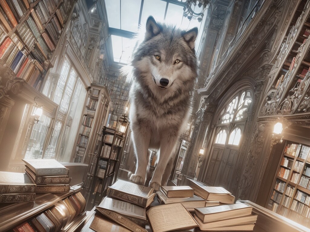 ６０日目ウルフ、図書館